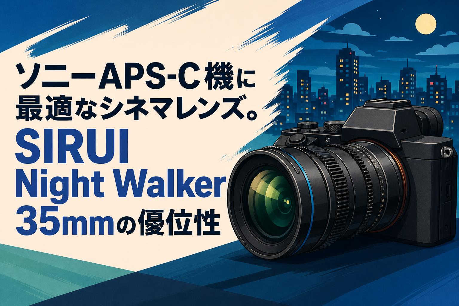 ソニーAPS-C機に最適なシネマレンズ。SIRUI Night Walker 35mmの優位性