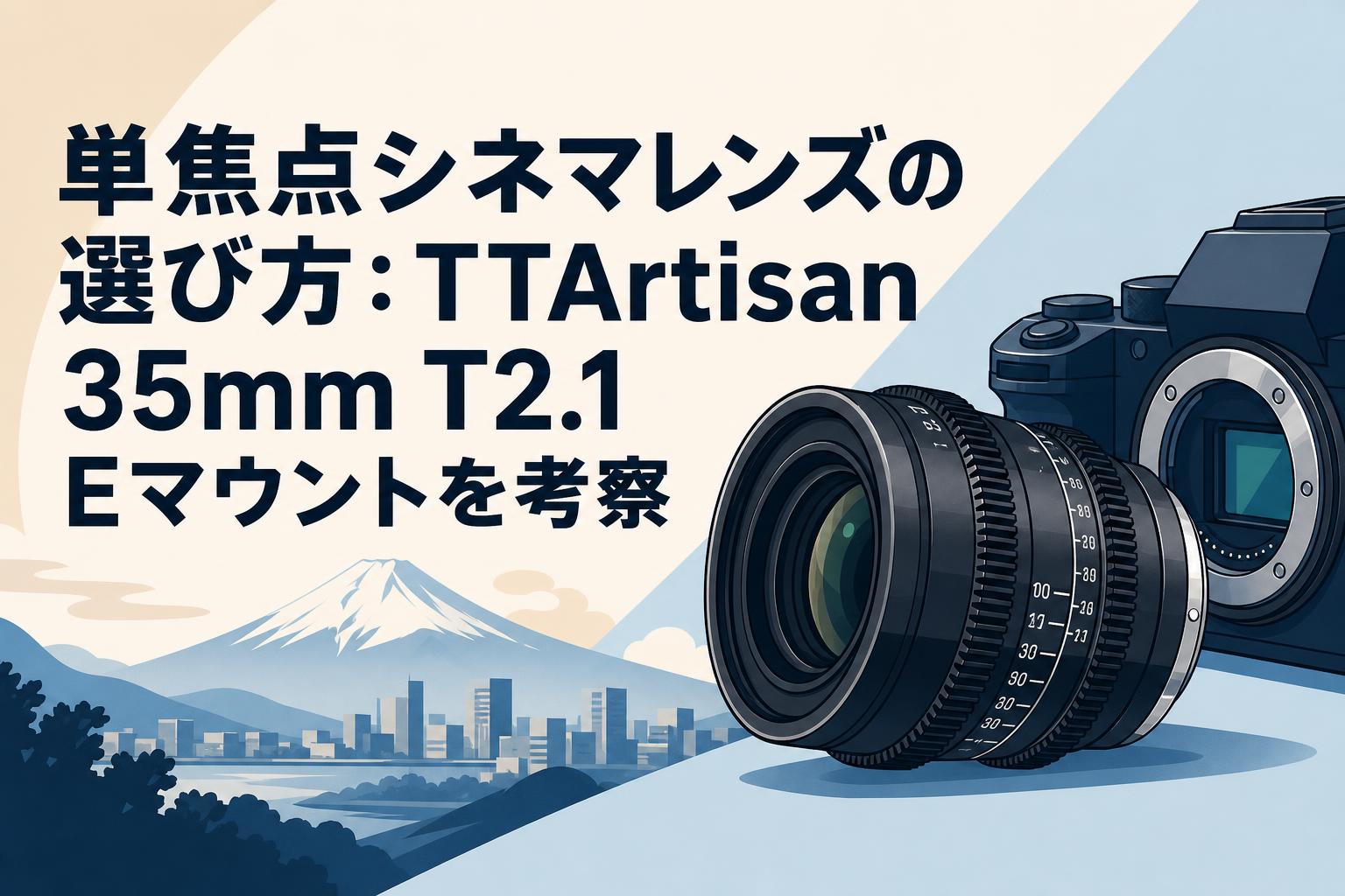 単焦点シネマレンズの選び方：TTArtisan 35mm T2.1 Eマウントを考察