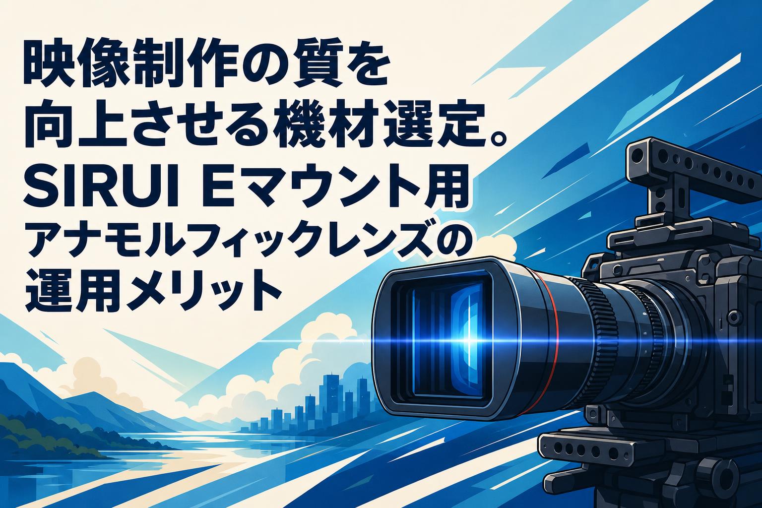 映像制作の質を向上させる機材選定。SIRUI Eマウント用アナモルフィックレンズの運用メリット