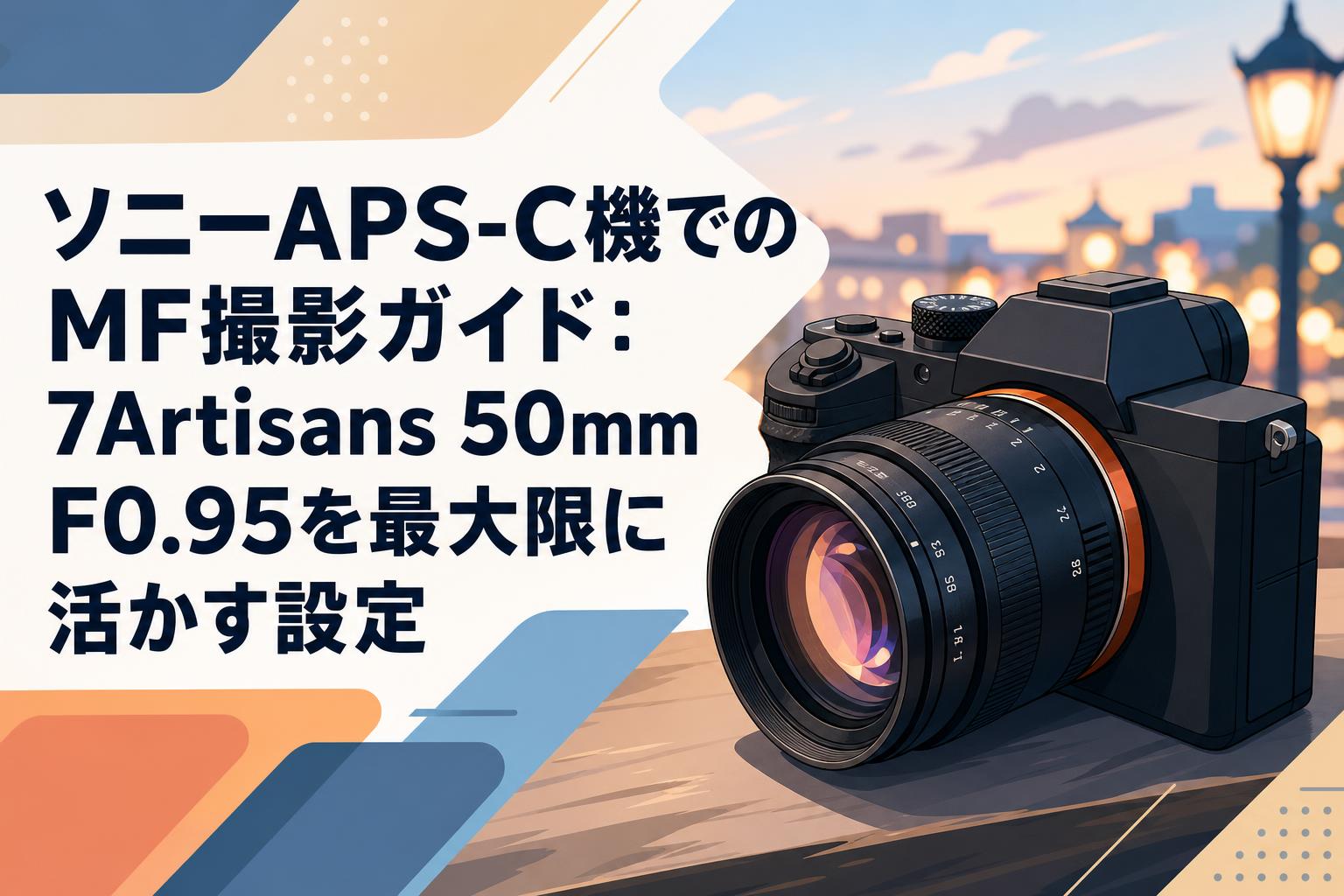 ソニーAPS-C機でのMF撮影ガイド：7Artisans 50mm F0.95を最大限に活かす設定