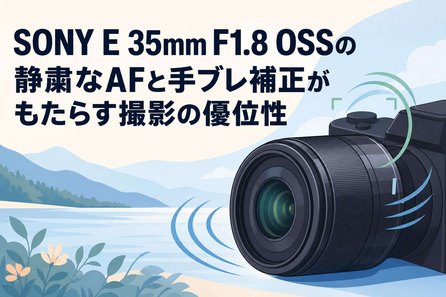 SONY E 35mm F1.8 OSSの静粛なAFと手ブレ補正がもたらす撮影の優位性