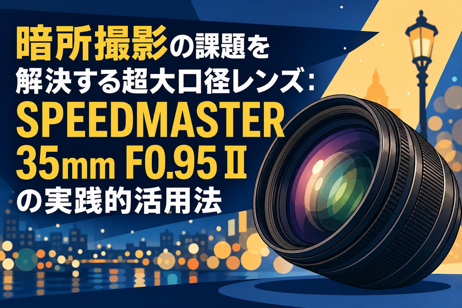 暗所撮影の課題を解決する超大口径レンズ：SPEEDMASTER 35mm F0.95 II の実践的活用法