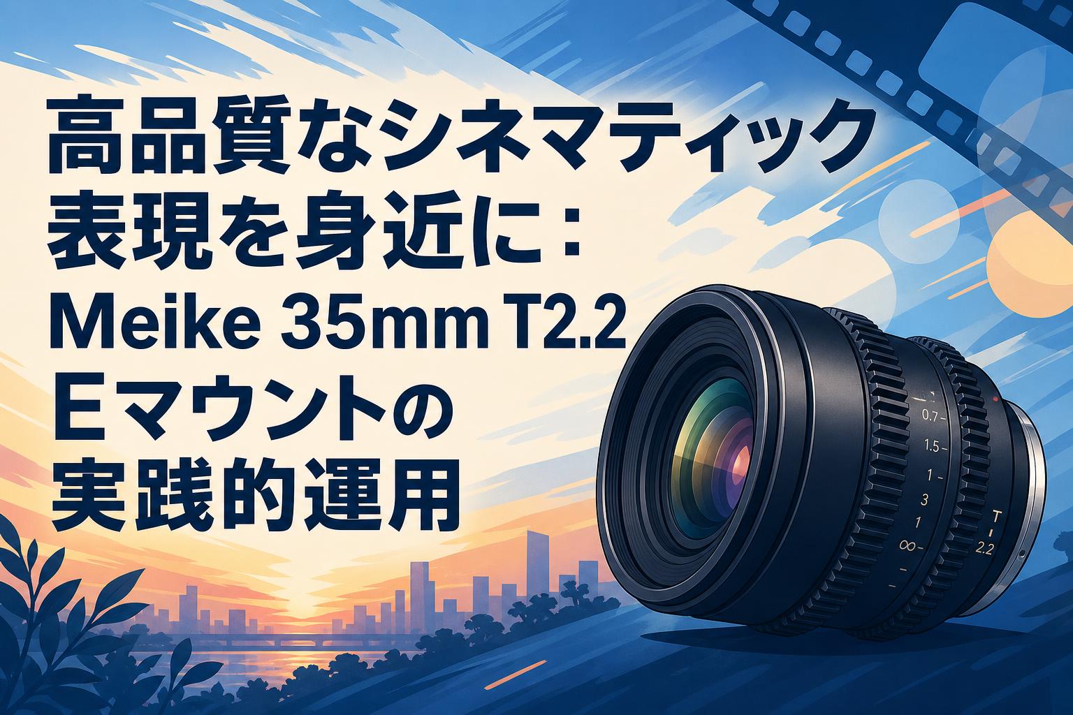 高品質なシネマティック表現を身近に：Meike 35mm T2.2 Eマウントの実践的運用