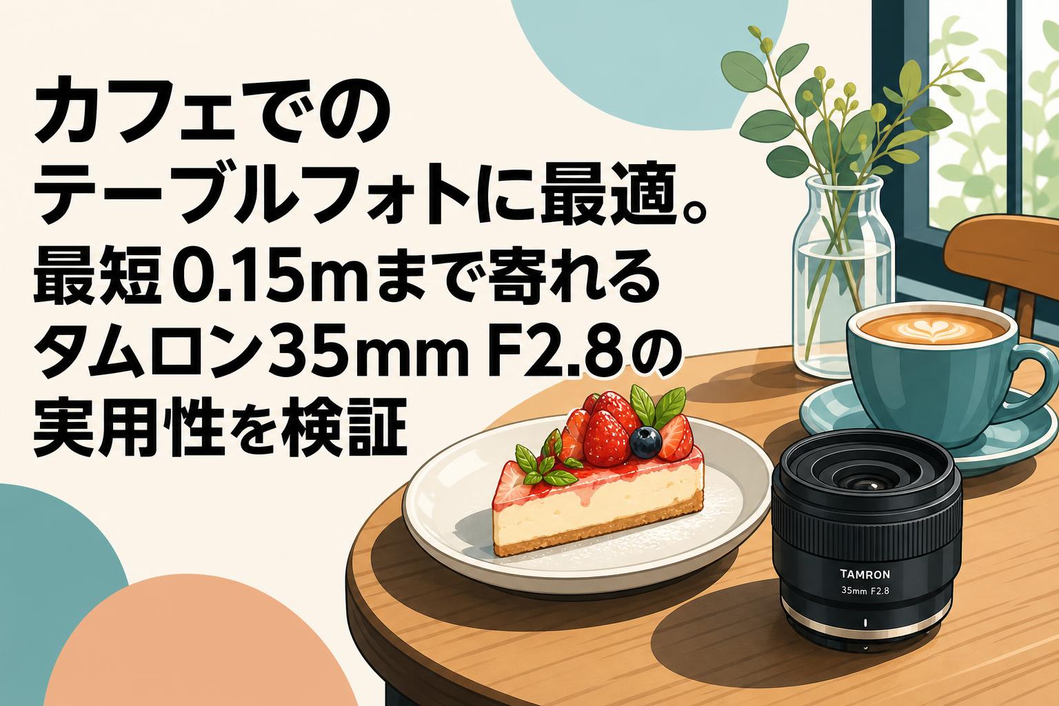 カフェでのテーブルフォトに最適。最短0.15mまで寄れるタムロン35mm F2.8の実用性を検証