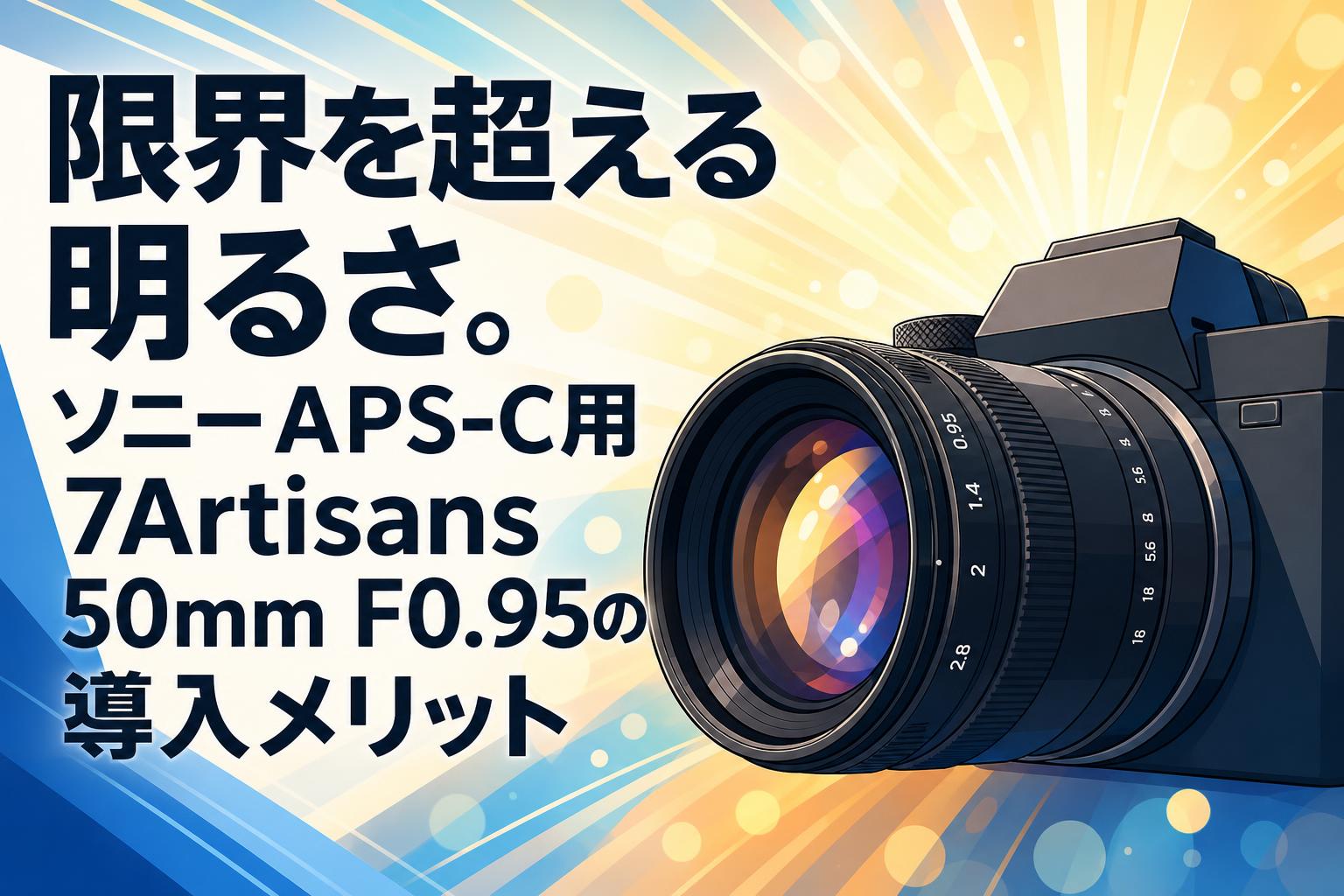 限界を超える明るさ。ソニーAPS-C用7Artisans 50mm F0.95の導入メリット