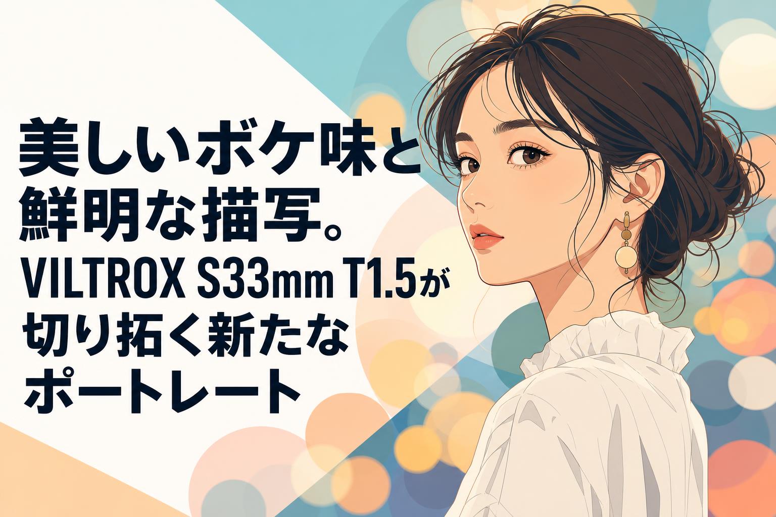 美しいボケ味と鮮明な描写。VILTROX S33mm T1.5が切り拓く新たなポートレート