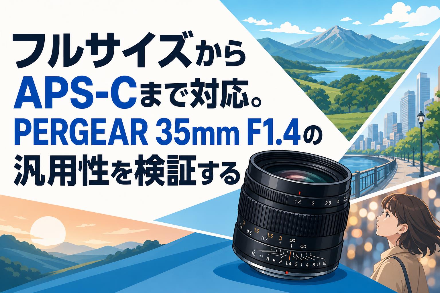 フルサイズからAPS-Cまで対応。PERGEAR 35mm F1.4の汎用性を検証する