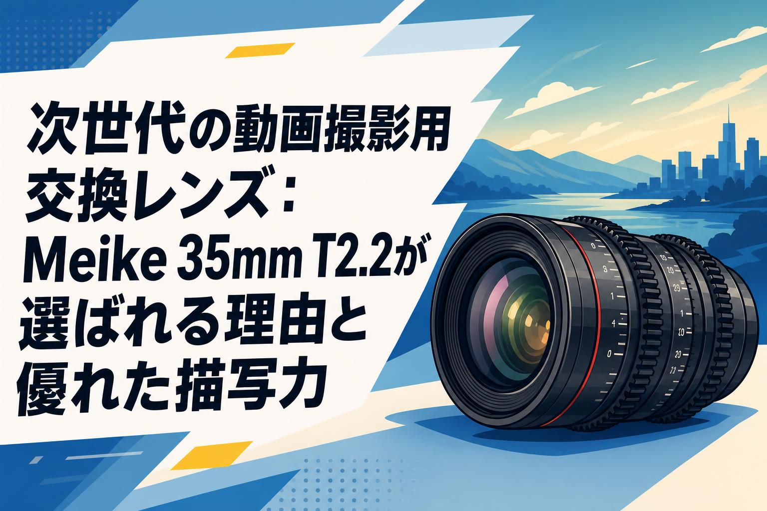 次世代の動画撮影用交換レンズ：Meike 35mm T2.2が選ばれる理由と優れた描写力