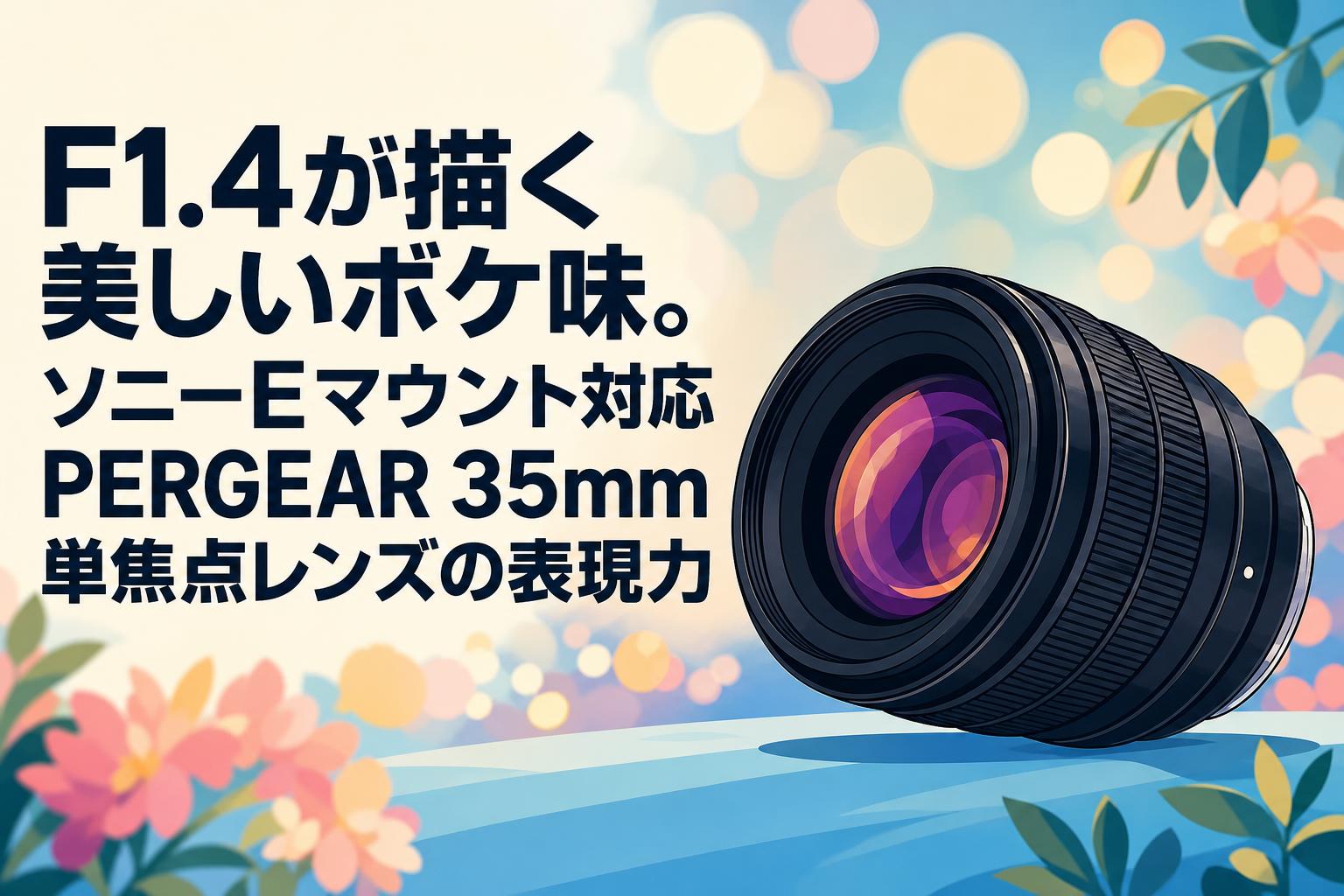 F1.4が描く美しいボケ味。ソニーEマウント対応PERGEAR 35mm単焦点レンズの表現力