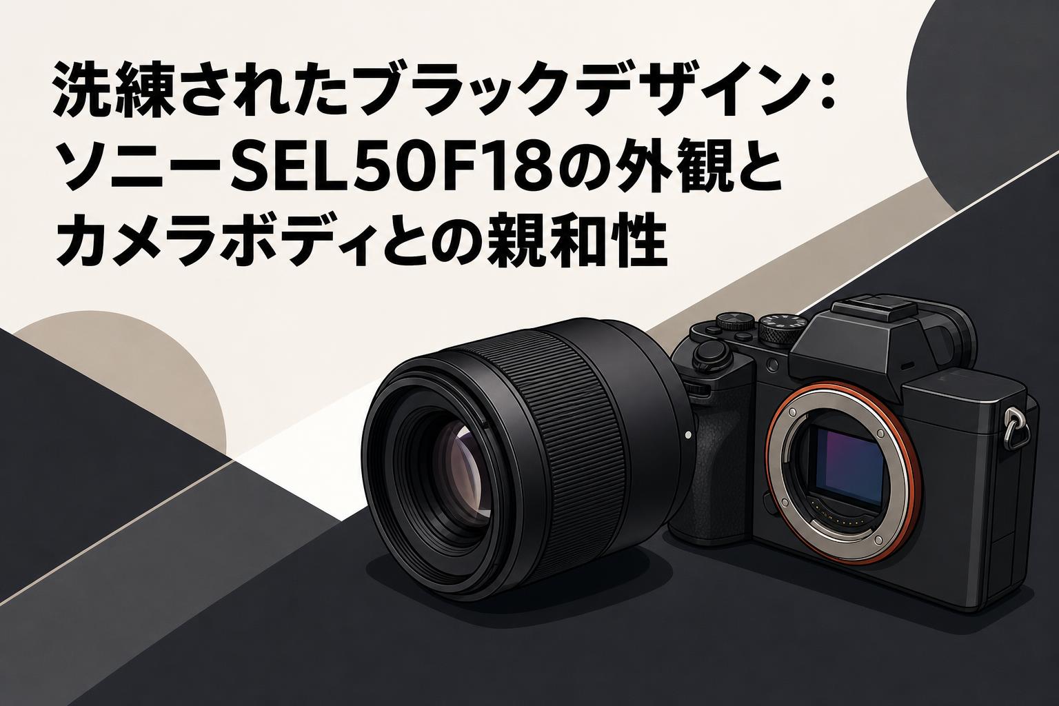 洗練されたブラックデザイン：ソニーSEL50F18の外観とカメラボディとの親和性
