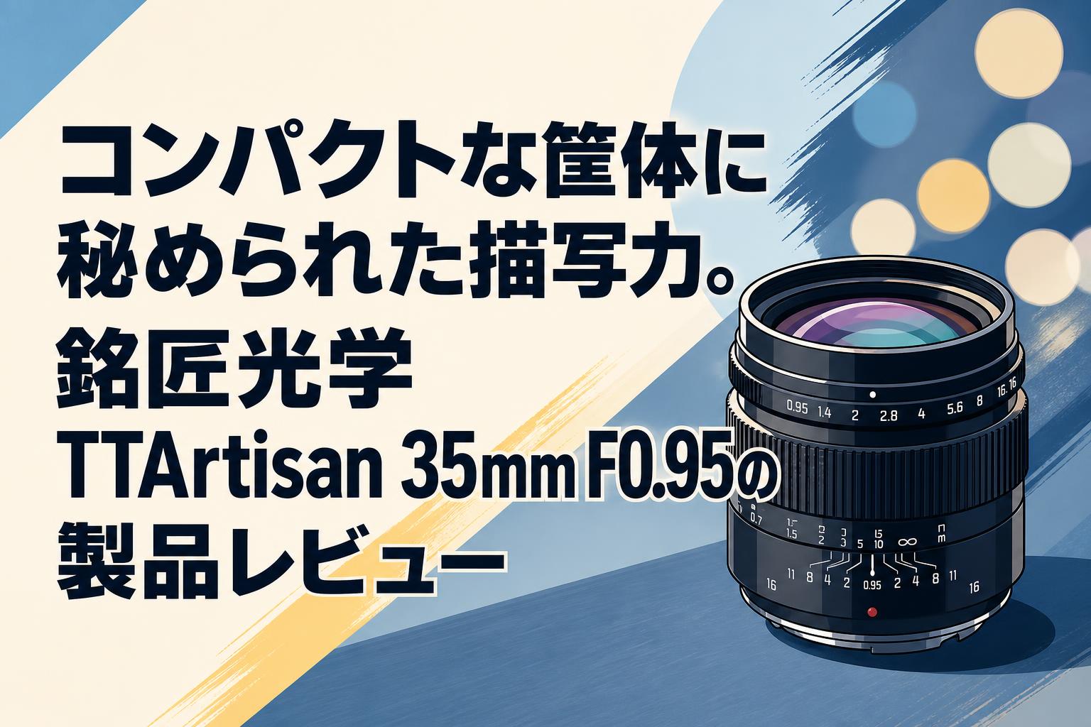 コンパクトな筐体に秘められた描写力。銘匠光学 TTArtisan 35mm F0.95の製品レビュー