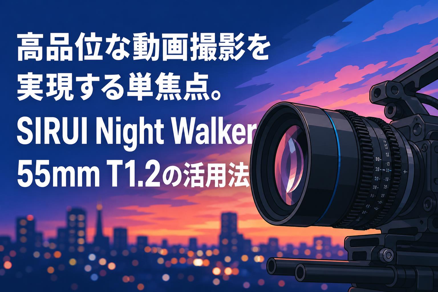 高品位な動画撮影を実現する単焦点。SIRUI Night Walker 55mm T1.2の活用法