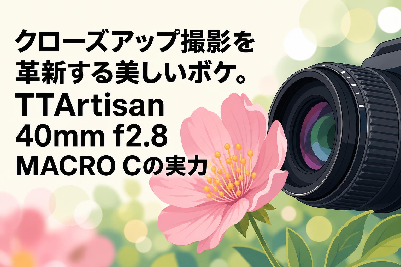 クローズアップ撮影を革新する美しいボケ。TTArtisan 40mm f2.8 MACRO Cの実力