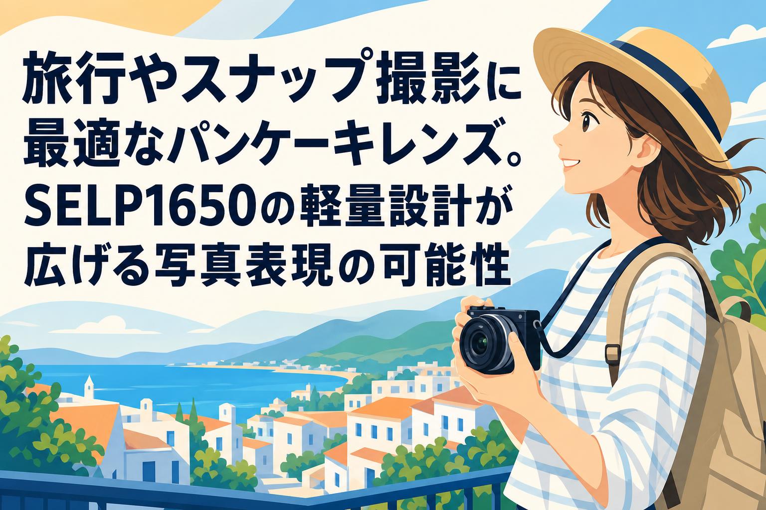 旅行やスナップ撮影に最適なパンケーキレンズ。SELP1650の軽量設計が広げる写真表現の可能性
