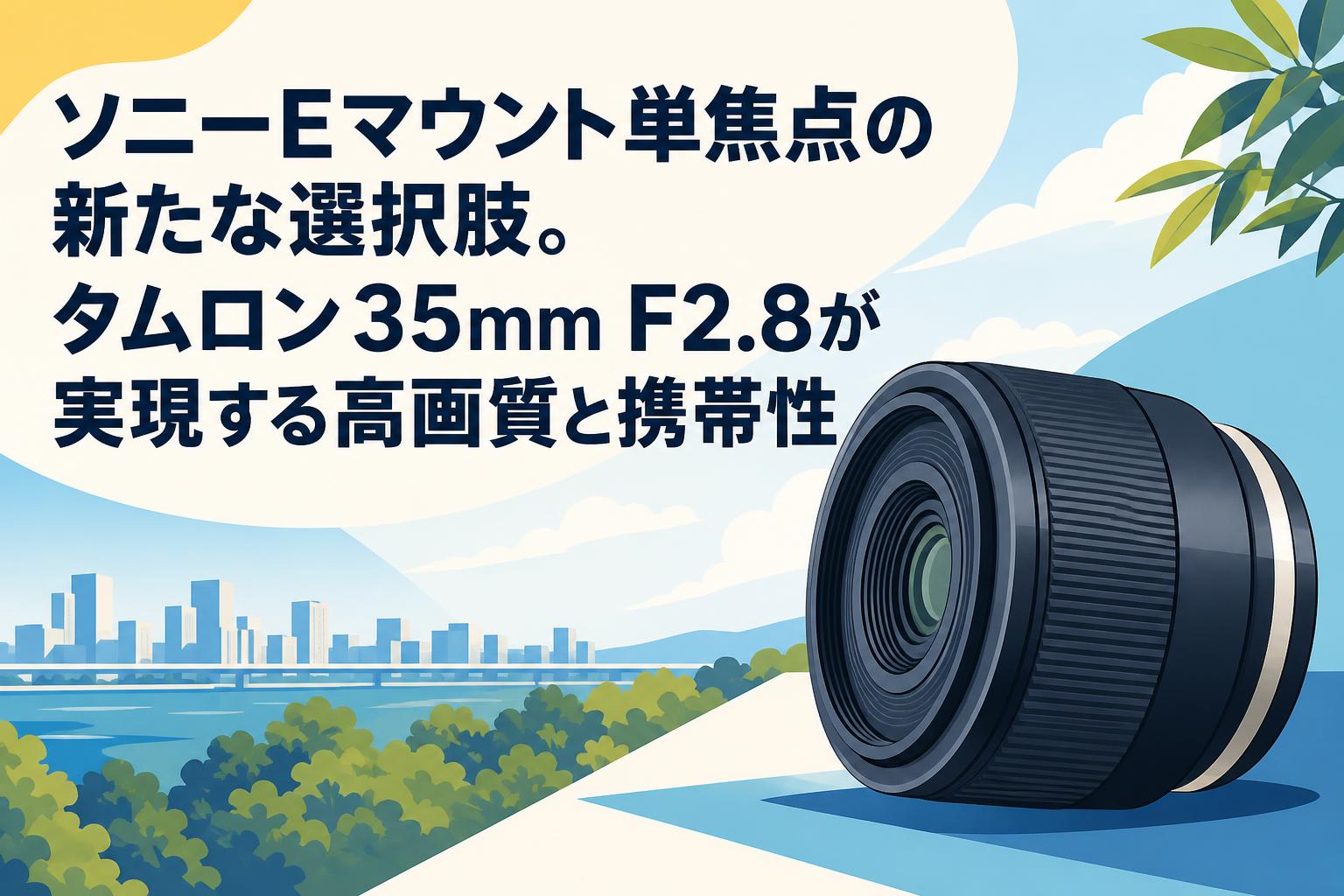 ソニーEマウント単焦点の新たな選択肢。タムロン35mm F2.8が実現する高画質と携帯性
