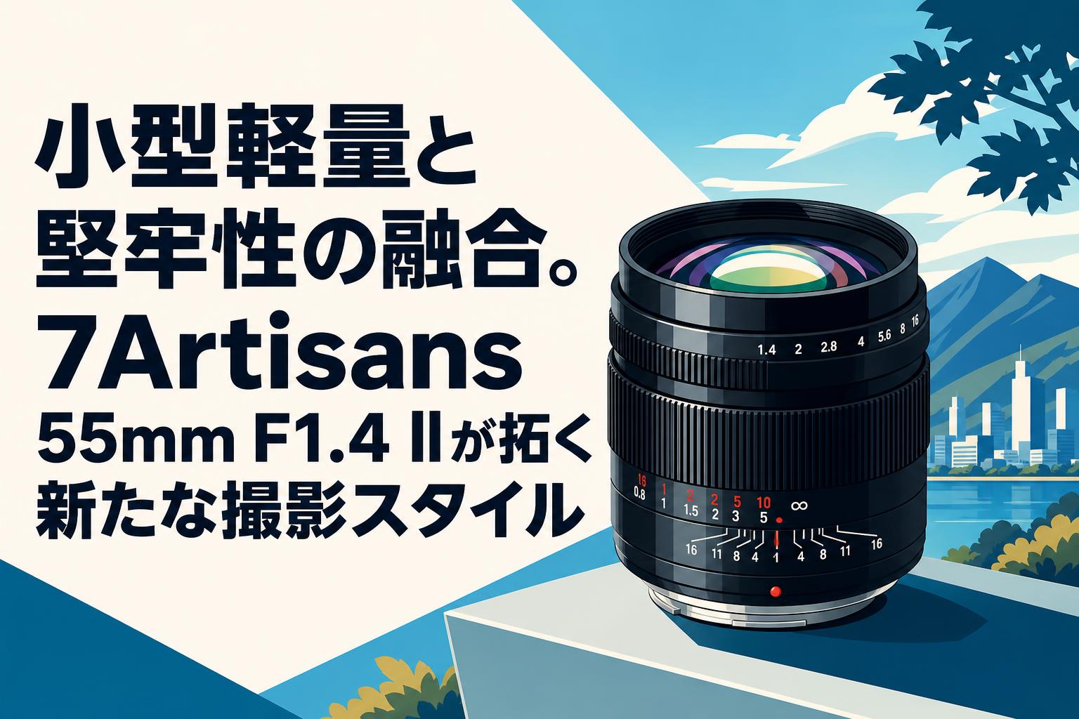 小型軽量と堅牢性の融合。7Artisans 55mm F1.4 IIが拓く新たな撮影スタイル
