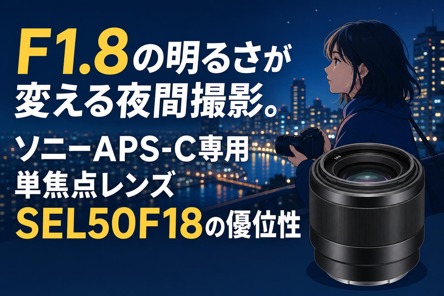 F1.8の明るさが変える夜間撮影。ソニーAPS-C専用単焦点レンズSEL50F18の優位性