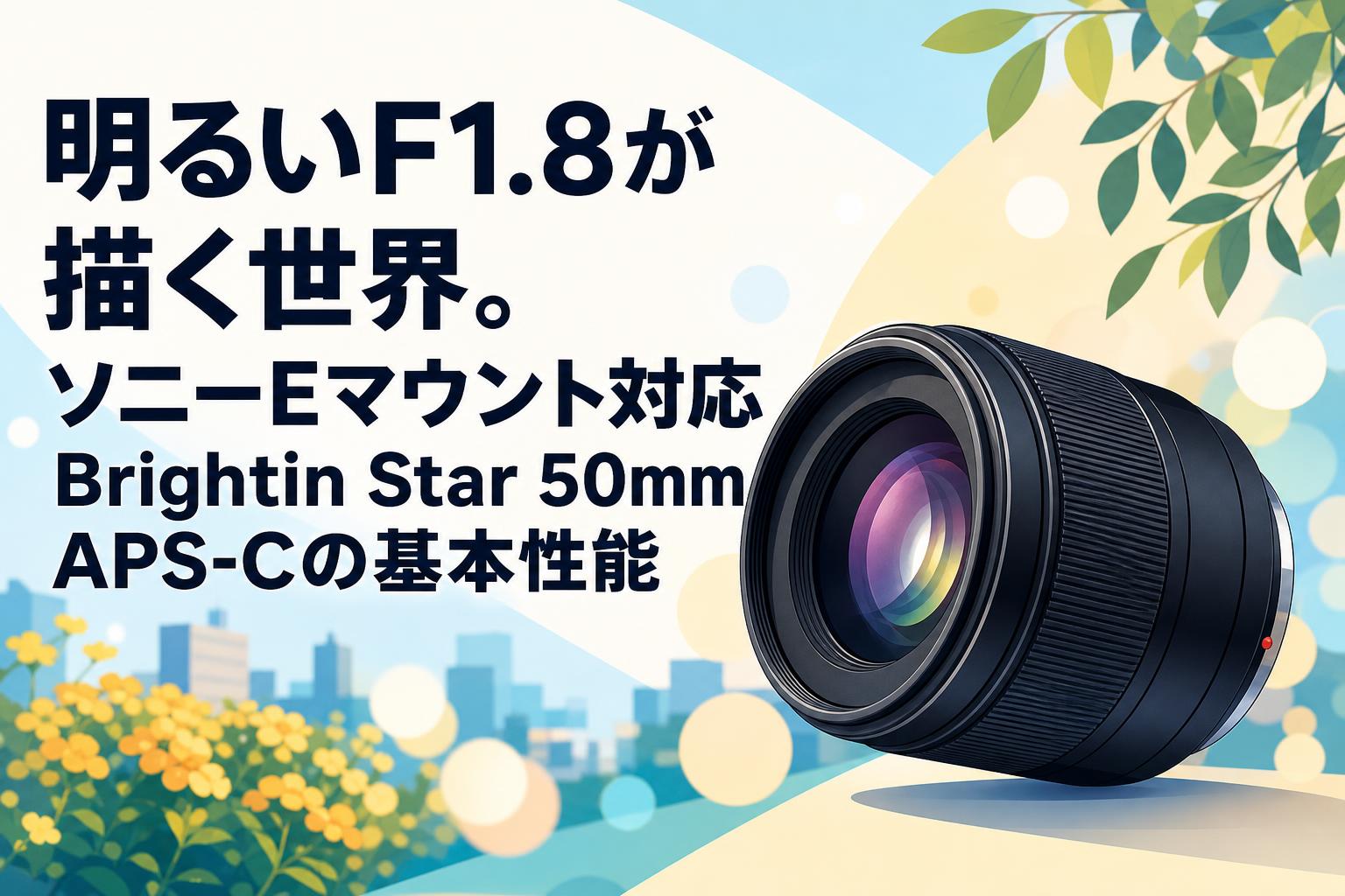 明るいF1.8が描く世界。ソニーEマウント対応Brightin Star 50mm APS-Cの基本性能