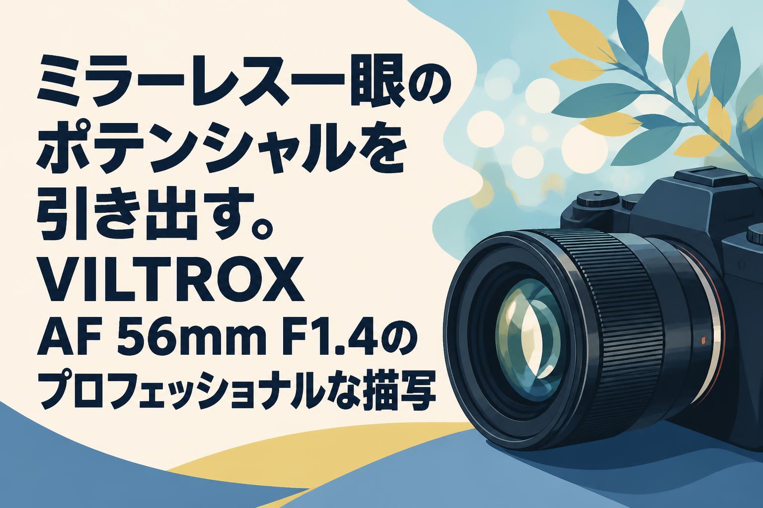 ミラーレス一眼のポテンシャルを引き出す。VILTROX AF 56mm F1.4のプロフェッショナルな描写