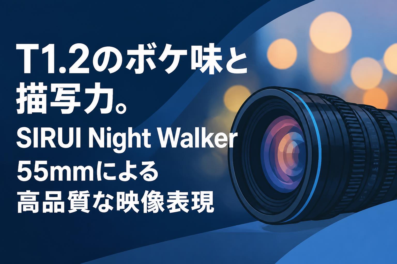 T1.2のボケ味と描写力。SIRUI Night Walker 55mmによる高品質な映像表現