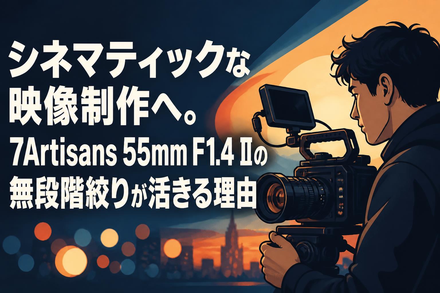 シネマティックな映像制作へ。7Artisans 55mm F1.4 IIの無段階絞りが活きる理由