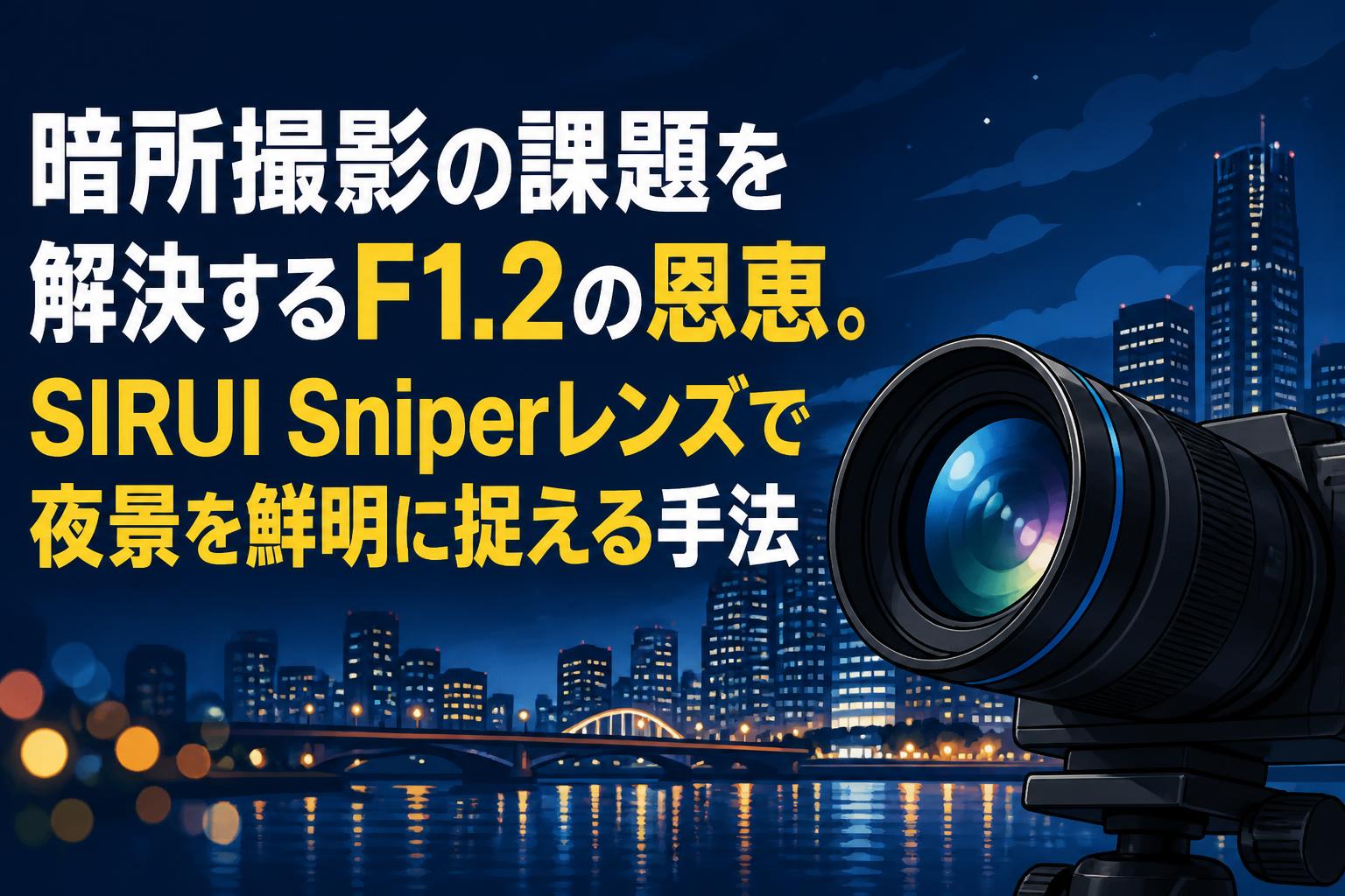 暗所撮影の課題を解決するF1.2の恩恵。SIRUI Sniperレンズで夜景を鮮明に捉える手法