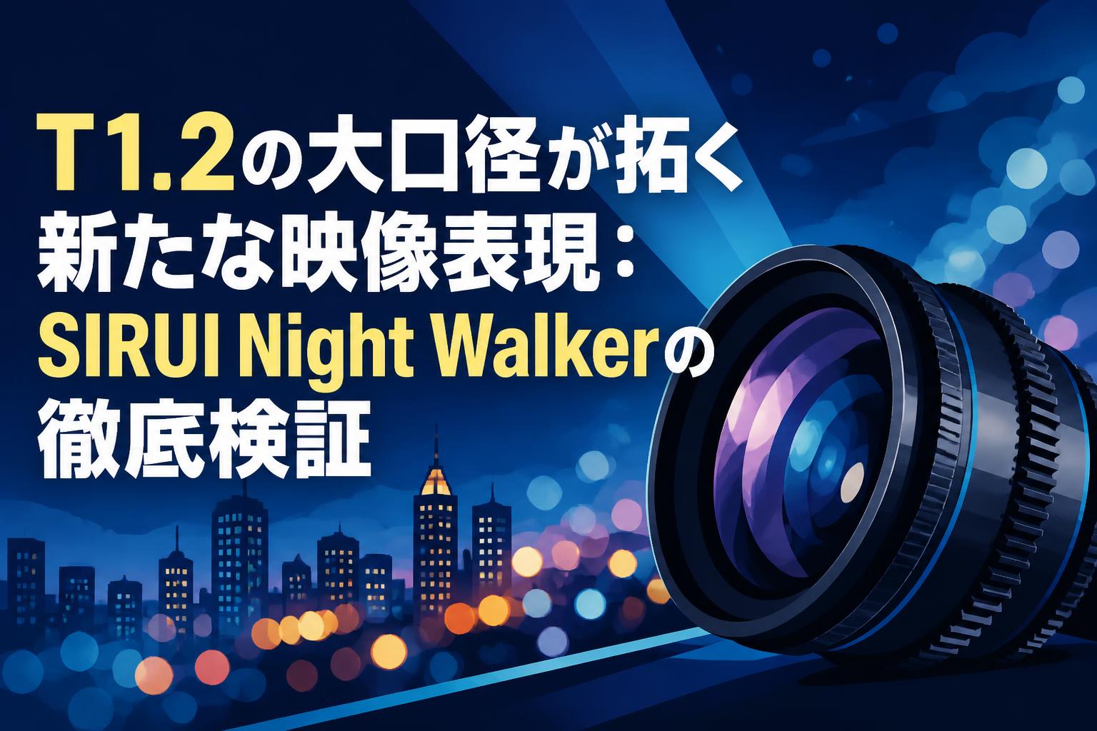 T1.2の大口径が拓く新たな映像表現：SIRUI Night Walkerの徹底検証