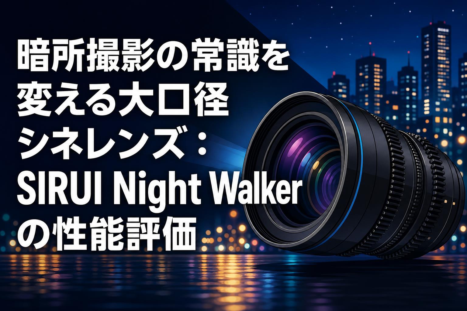 暗所撮影の常識を変える大口径シネレンズ：SIRUI Night Walkerの性能評価