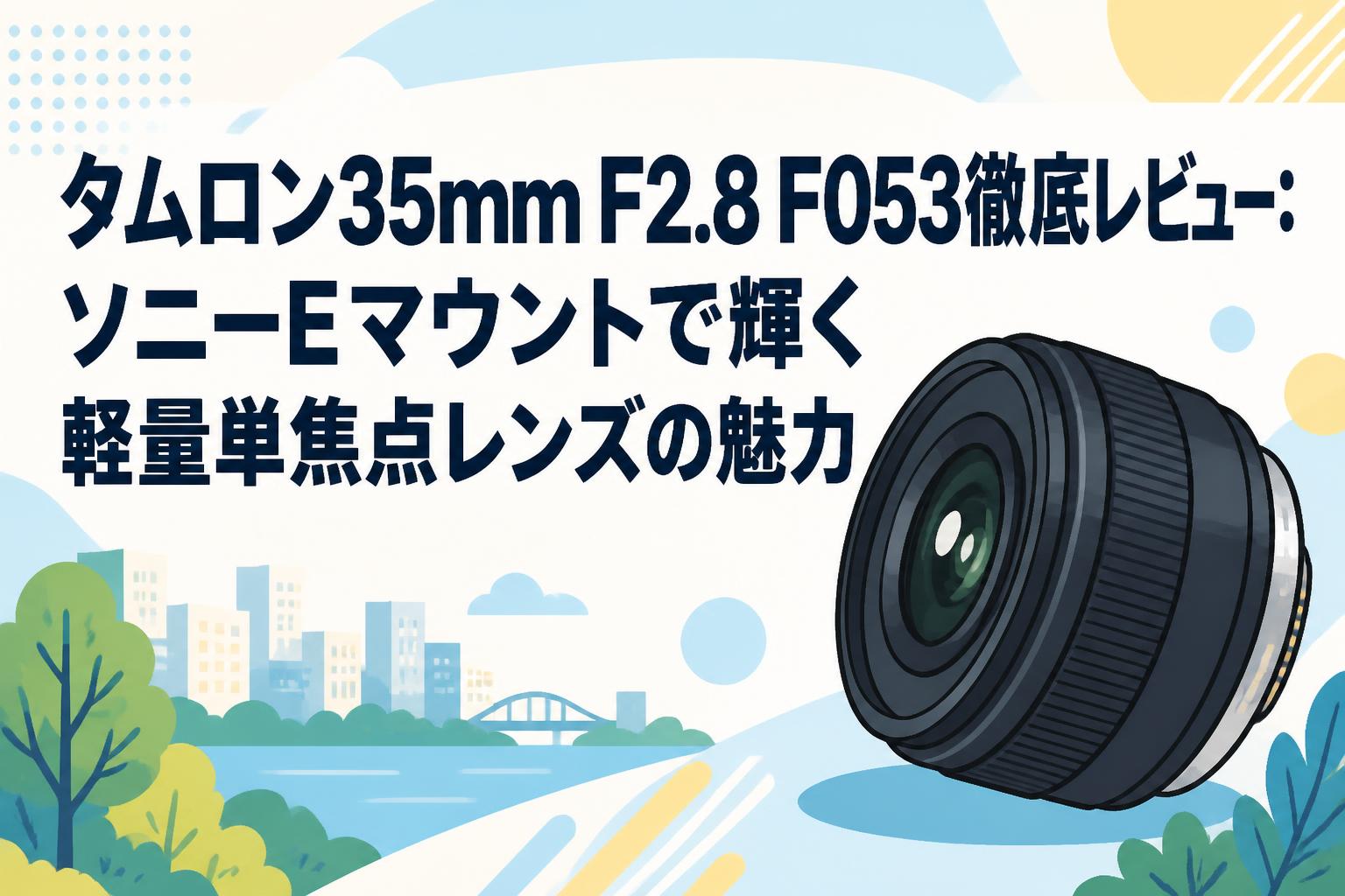 タムロン35mm F2.8 F053徹底レビュー：ソニーEマウントで輝く軽量単焦点レンズの魅力