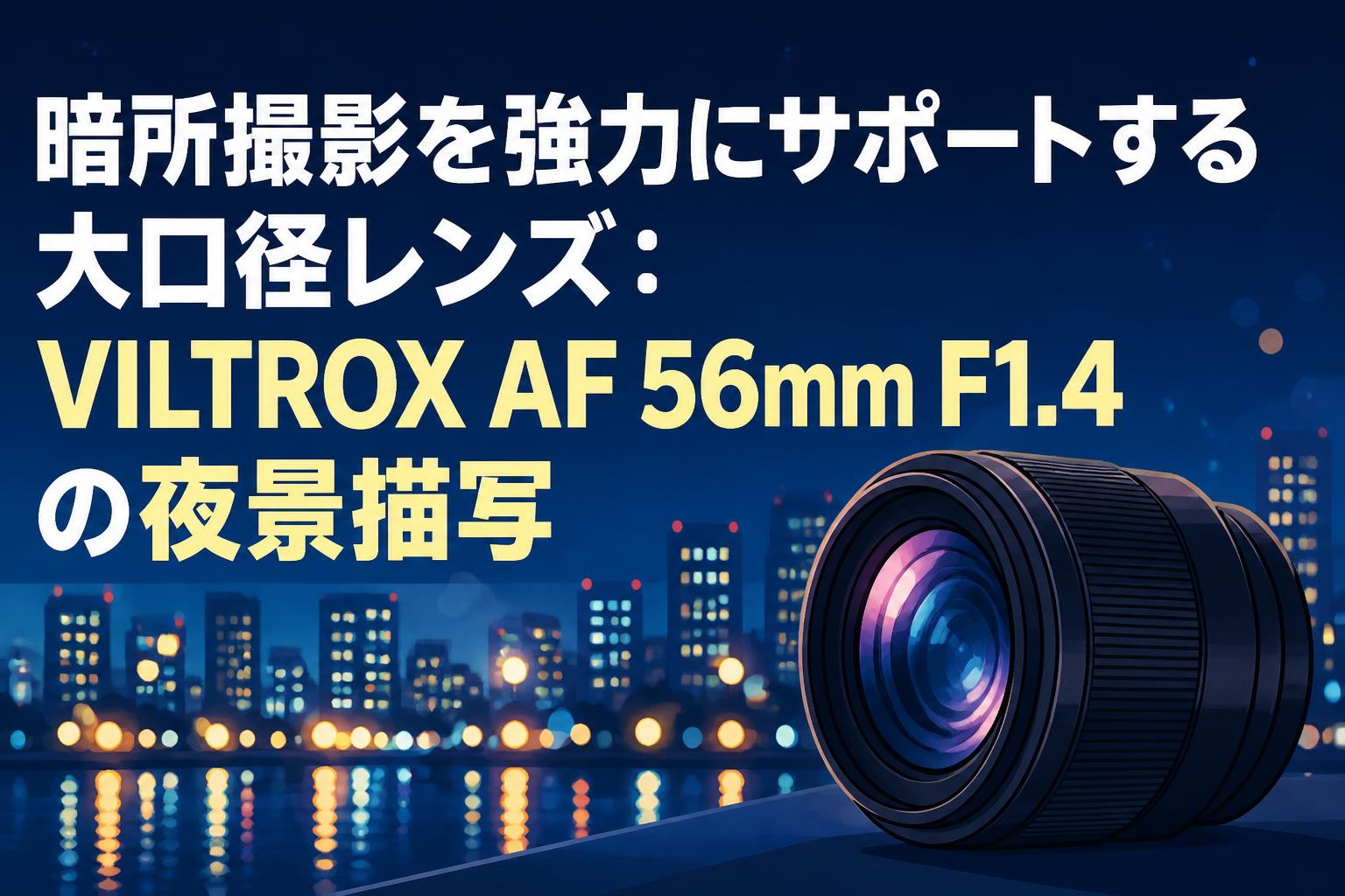 暗所撮影を強力にサポートする大口径レンズ：VILTROX AF 56mm F1.4の夜景描写