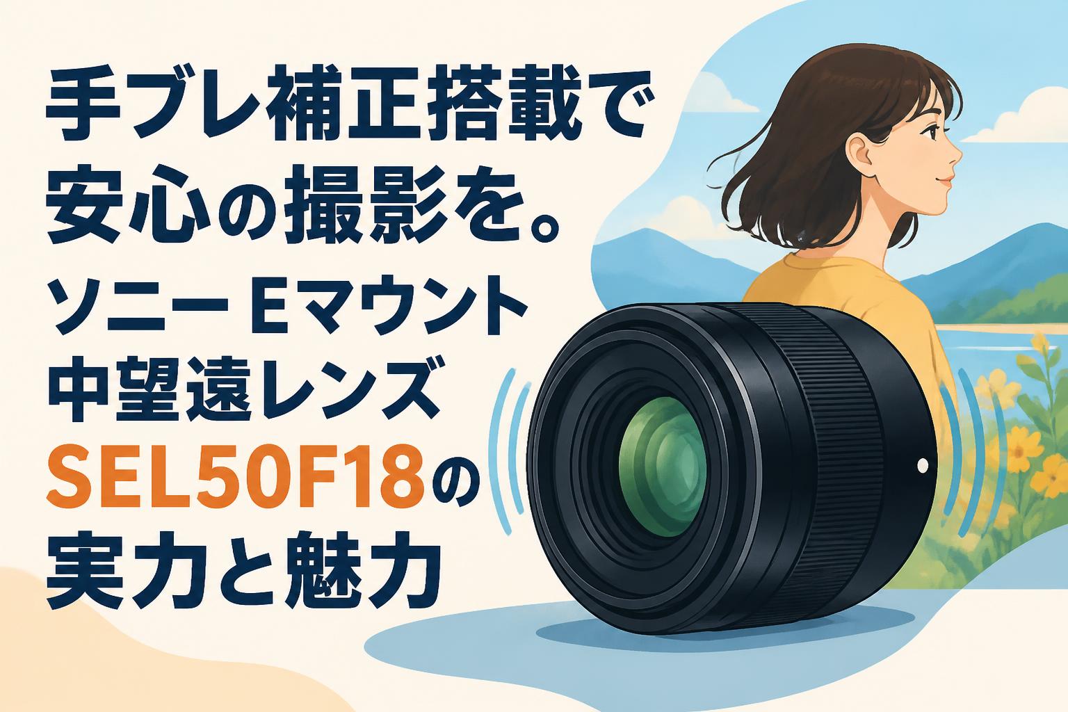 手ブレ補正搭載で安心の撮影を。ソニー Eマウント中望遠レンズSEL50F18の実力と魅力