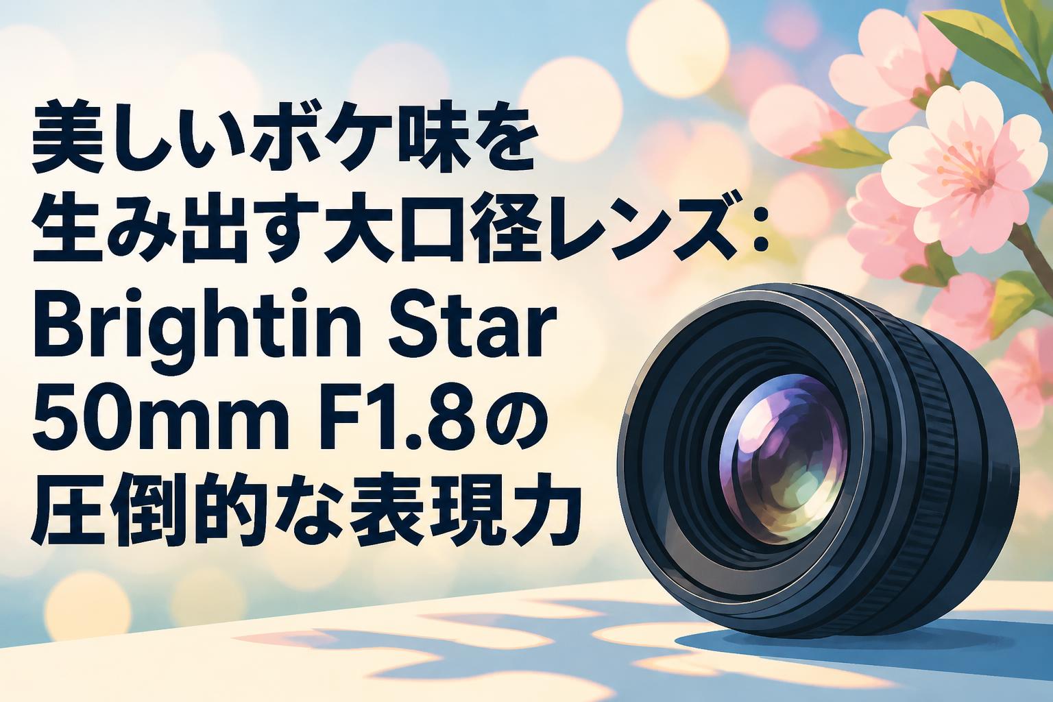 美しいボケ味を生み出す大口径レンズ：Brightin Star 50mm F1.8の圧倒的な表現力