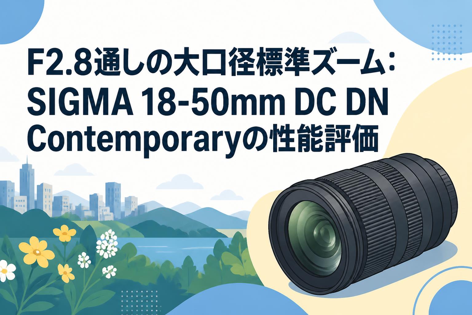 F2.8通しの大口径標準ズーム：SIGMA 18-50mm DC DN Contemporaryの性能評価