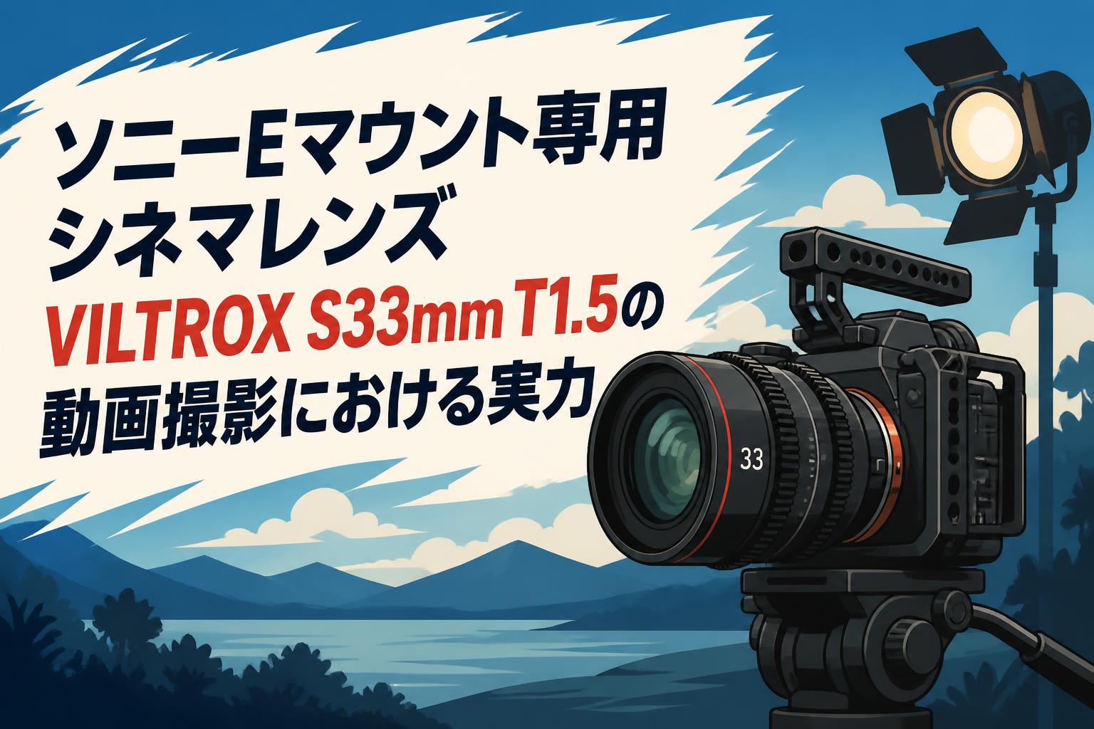 ソニーEマウント専用シネマレンズVILTROX S33mm T1.5の動画撮影における実力
