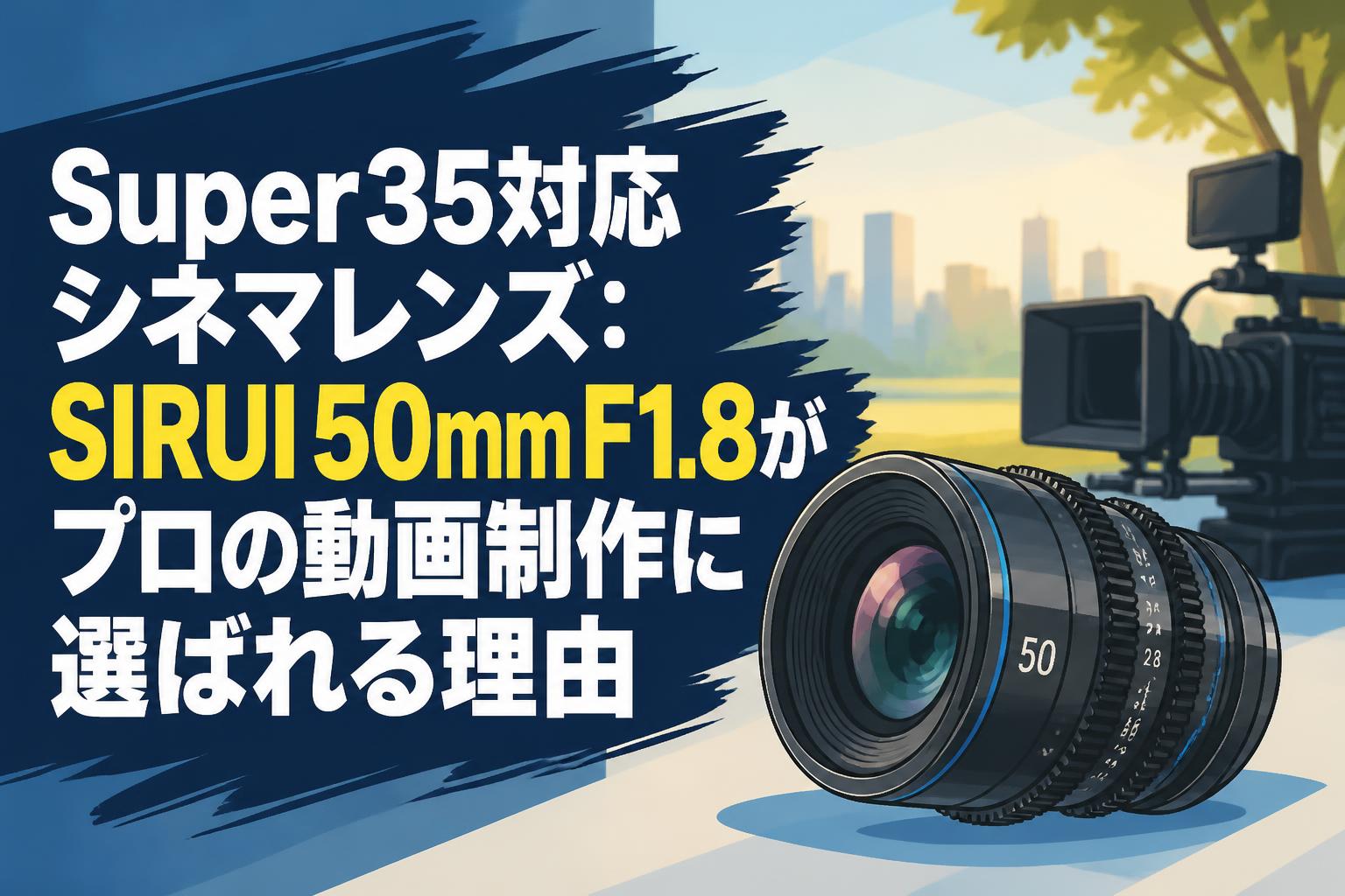 Super35対応シネマレンズ：SIRUI 50mm F1.8がプロの動画制作に選ばれる理由