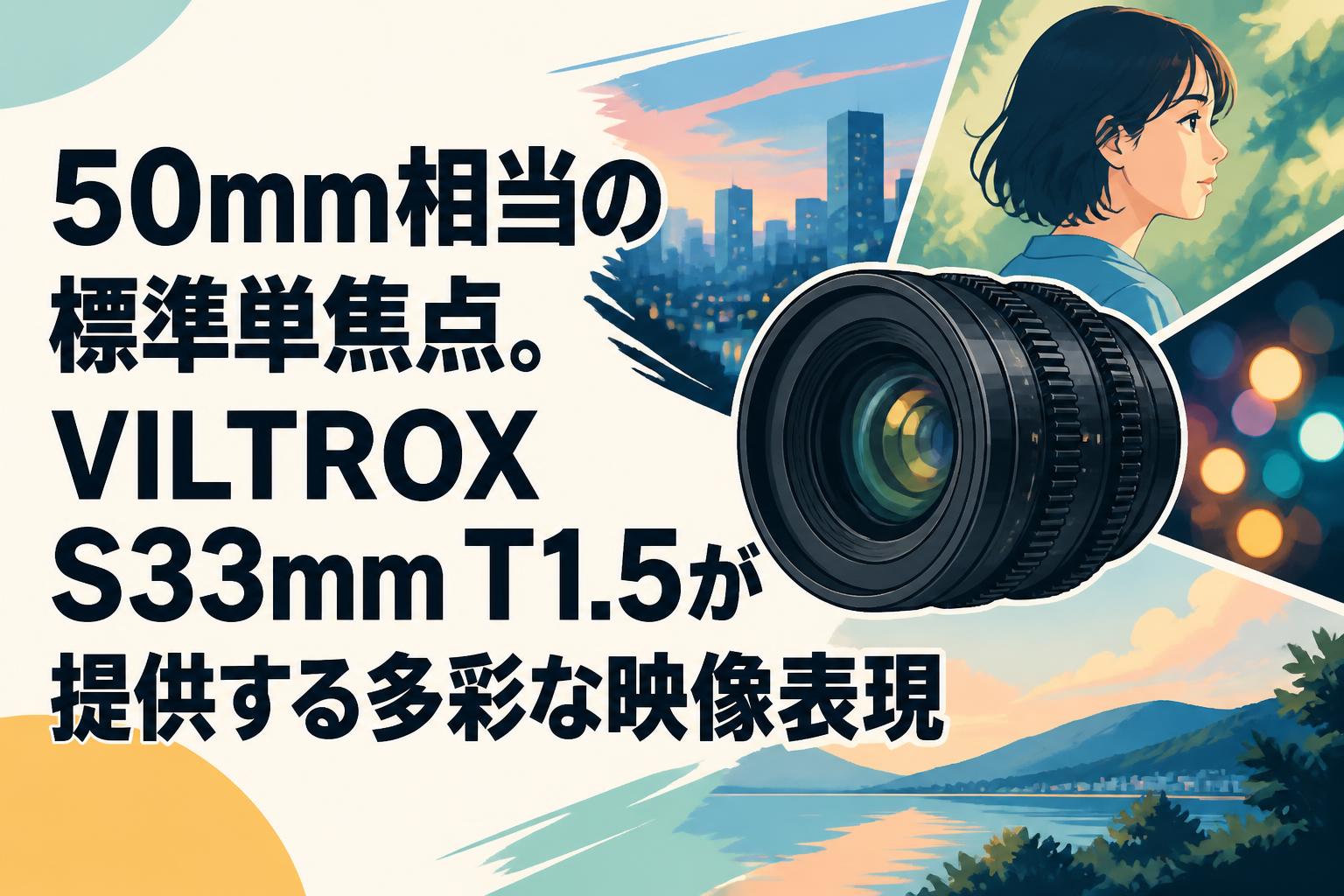 50mm相当の標準単焦点。VILTROX S33mm T1.5が提供する多彩な映像表現