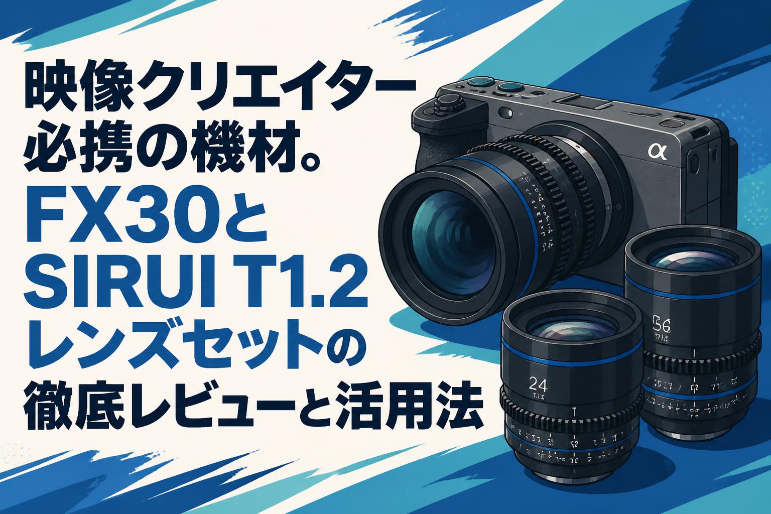 映像クリエイター必携の機材。FX30とSIRUI T1.2レンズセットの徹底レビューと活用法