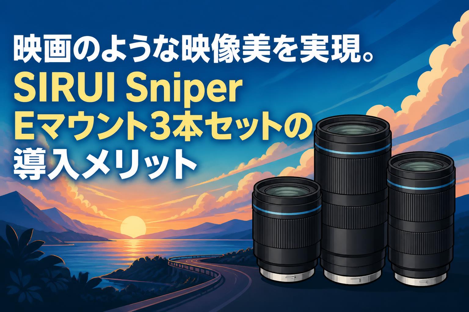 映画のような映像美を実現。SIRUI Sniper Eマウント3本セットの導入メリット