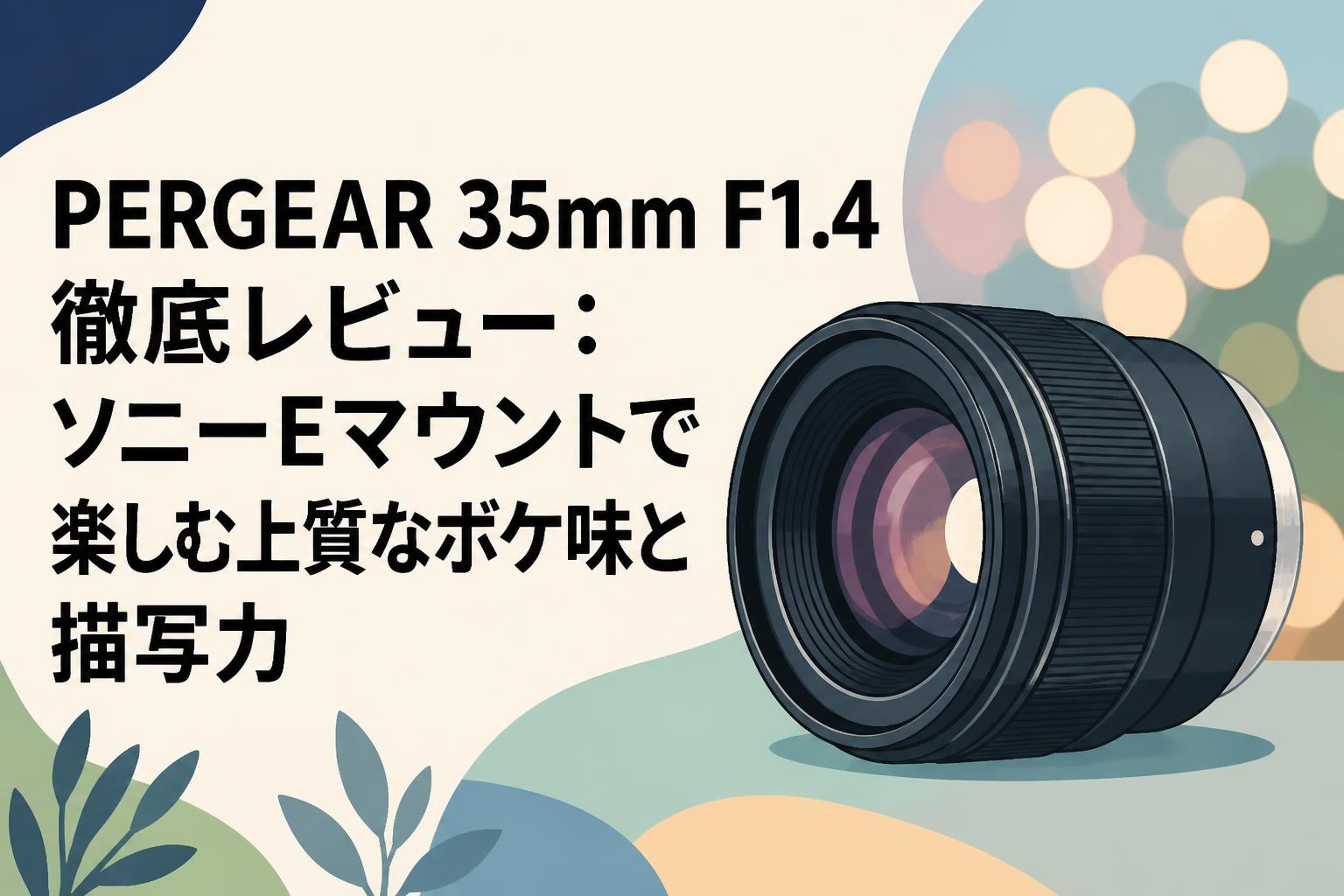PERGEAR 35mm F1.4 徹底レビュー：ソニーEマウントで楽しむ上質なボケ味と描写力