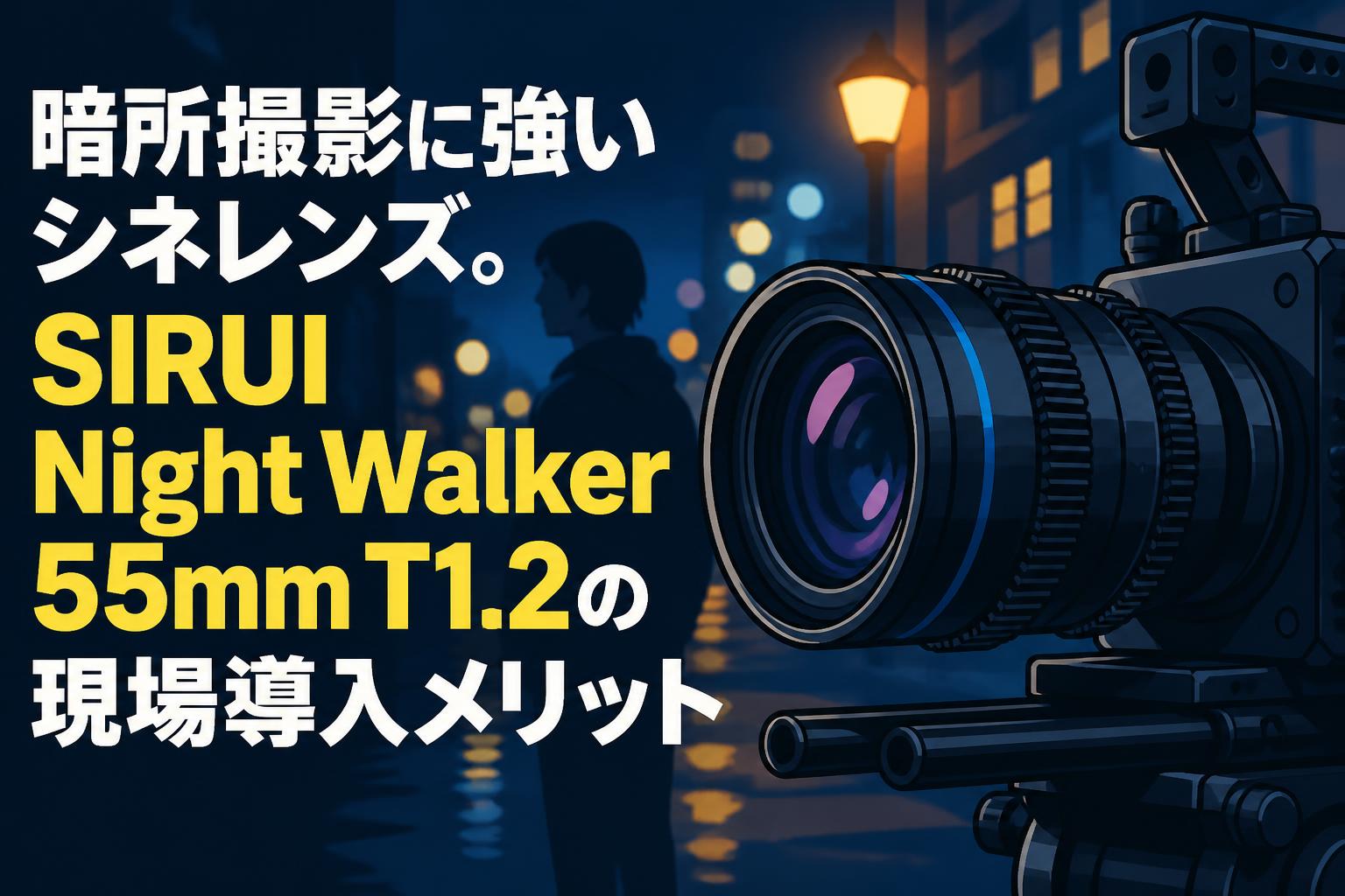 暗所撮影に強いシネレンズ。SIRUI Night Walker 55mm T1.2の現場導入メリット