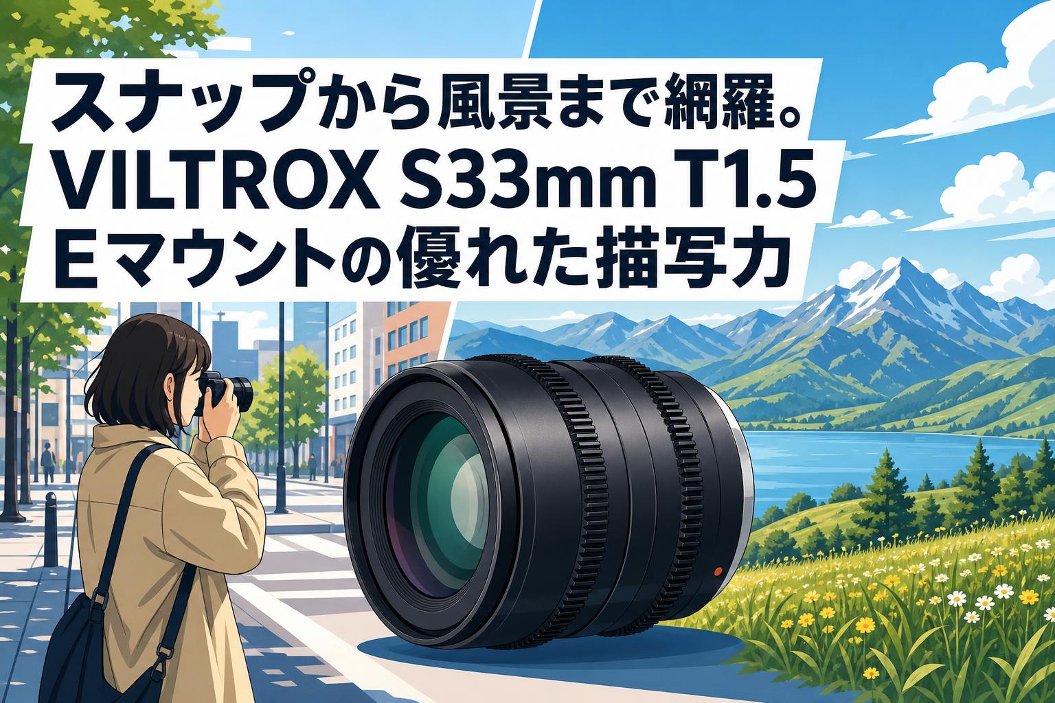 スナップから風景まで網羅。VILTROX S33mm T1.5 Eマウントの優れた描写力
