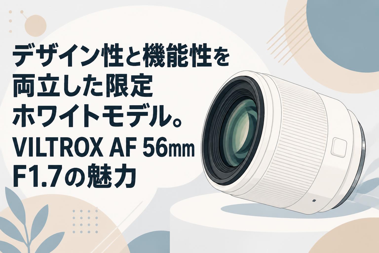 デザイン性と機能性を両立した限定ホワイトモデル。VILTROX AF 56mm F1.7の魅力
