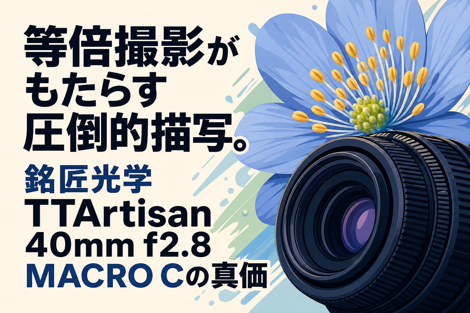 等倍撮影がもたらす圧倒的描写。銘匠光学 TTArtisan 40mm f2.8 MACRO Cの真価