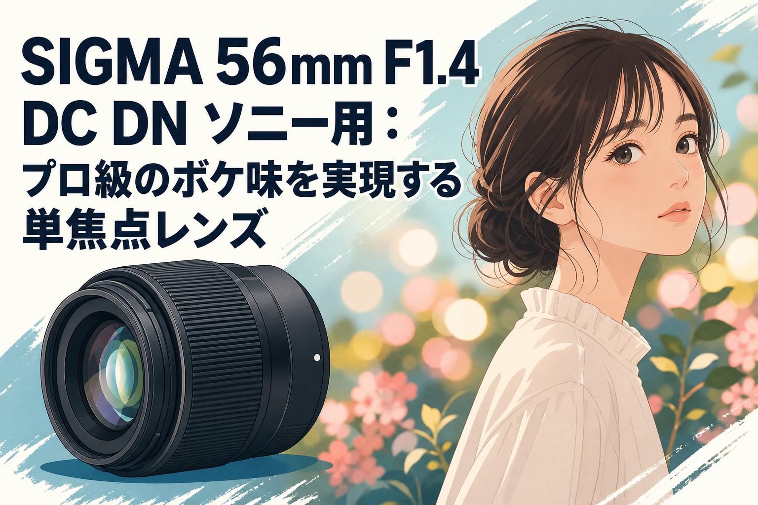 SIGMA 56mm F1.4 DC DN ソニー用：プロ級のボケ味を実現する単焦点レンズ