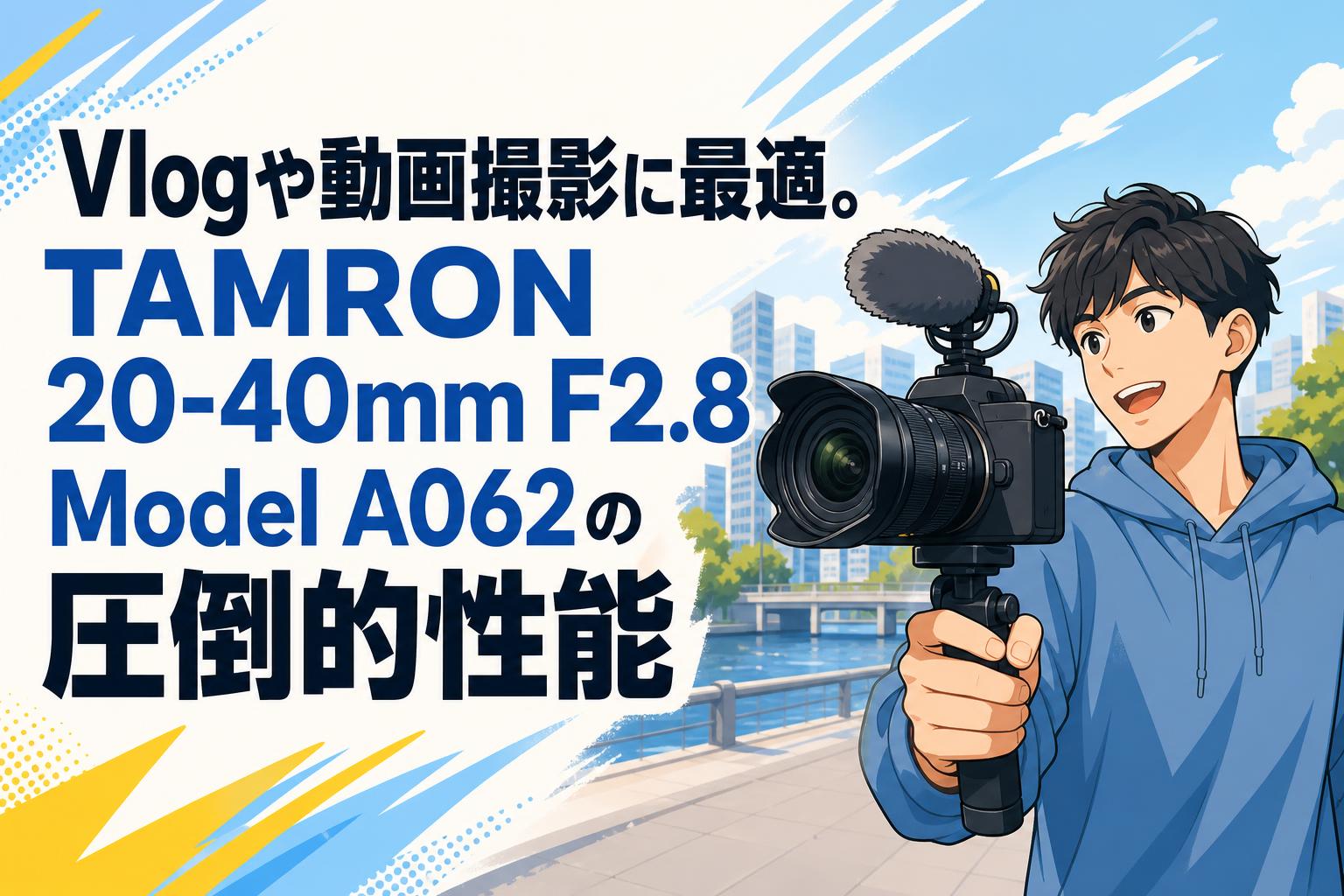 Vlogや動画撮影に最適。TAMRON 20-40mm F2.8 Model A062の圧倒的性能