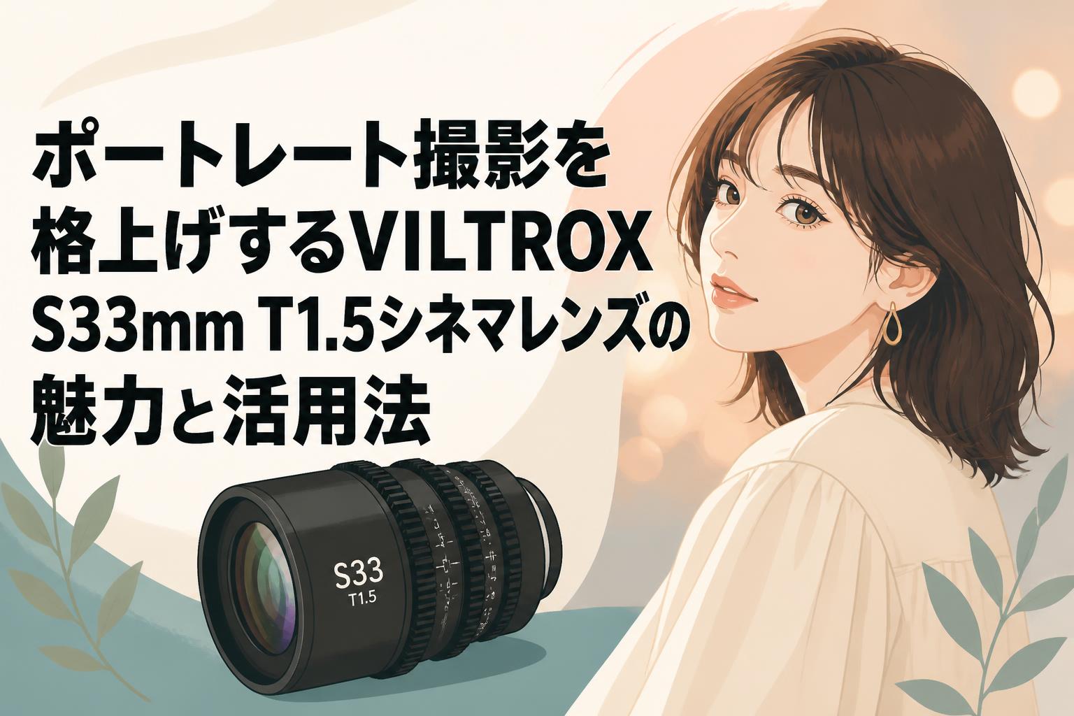 ポートレート撮影を格上げするVILTROX S33mm T1.5シネマレンズの魅力と活用法