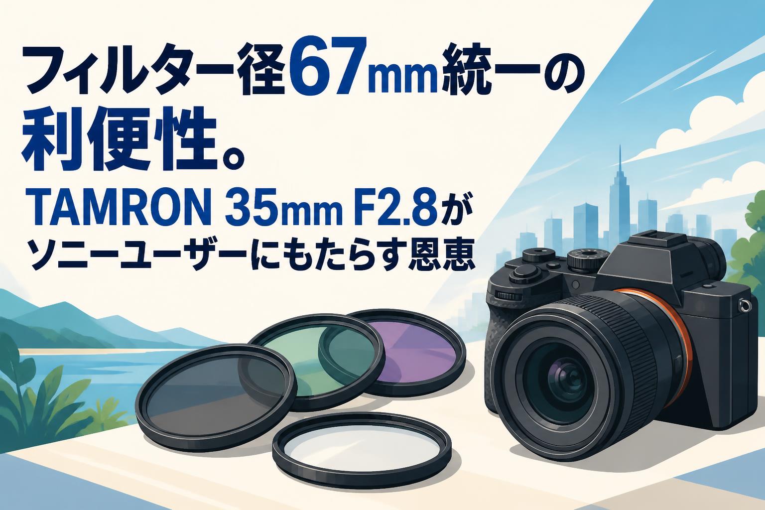 フィルター径67mm統一の利便性。TAMRON 35mm F2.8がソニーユーザーにもたらす恩恵