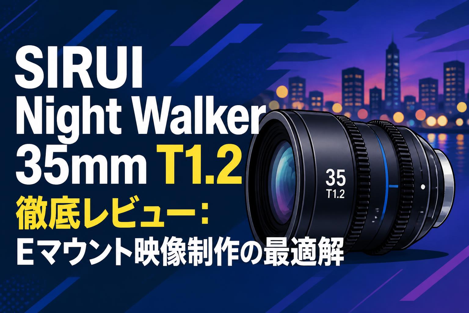 SIRUI Night Walker 35mm T1.2 徹底レビュー：Eマウント映像制作の最適解