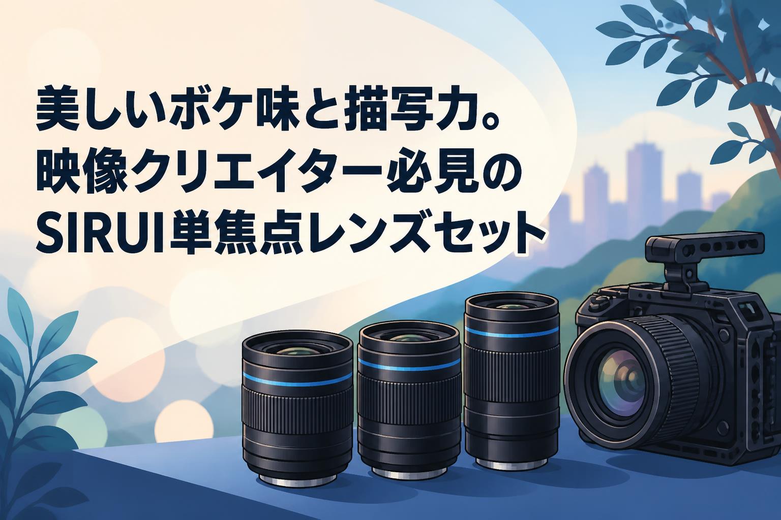 美しいボケ味と描写力。映像クリエイター必見のSIRUI単焦点レンズセット