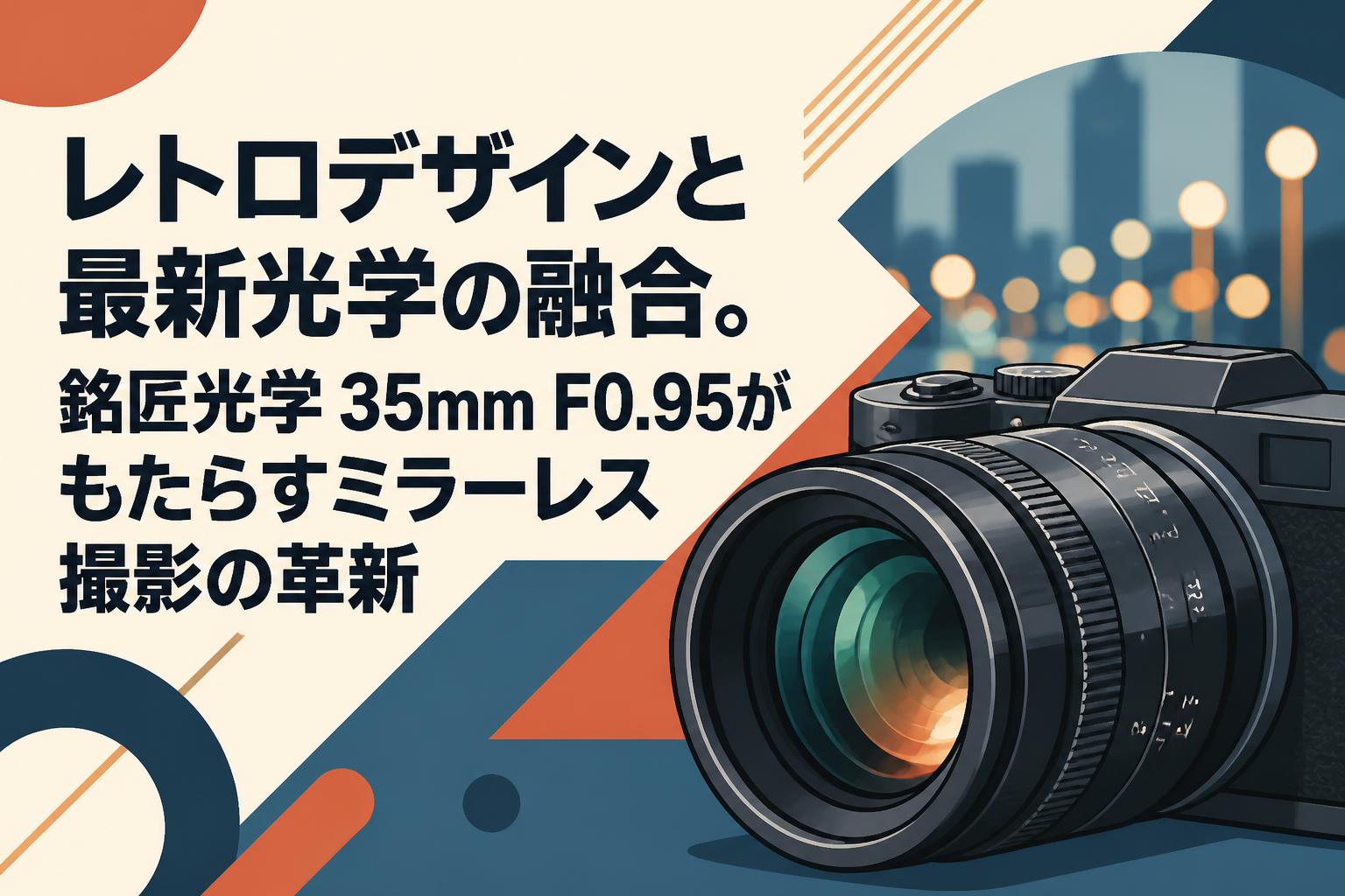 レトロデザインと最新光学の融合。銘匠光学 35mm F0.95がもたらすミラーレス撮影の革新